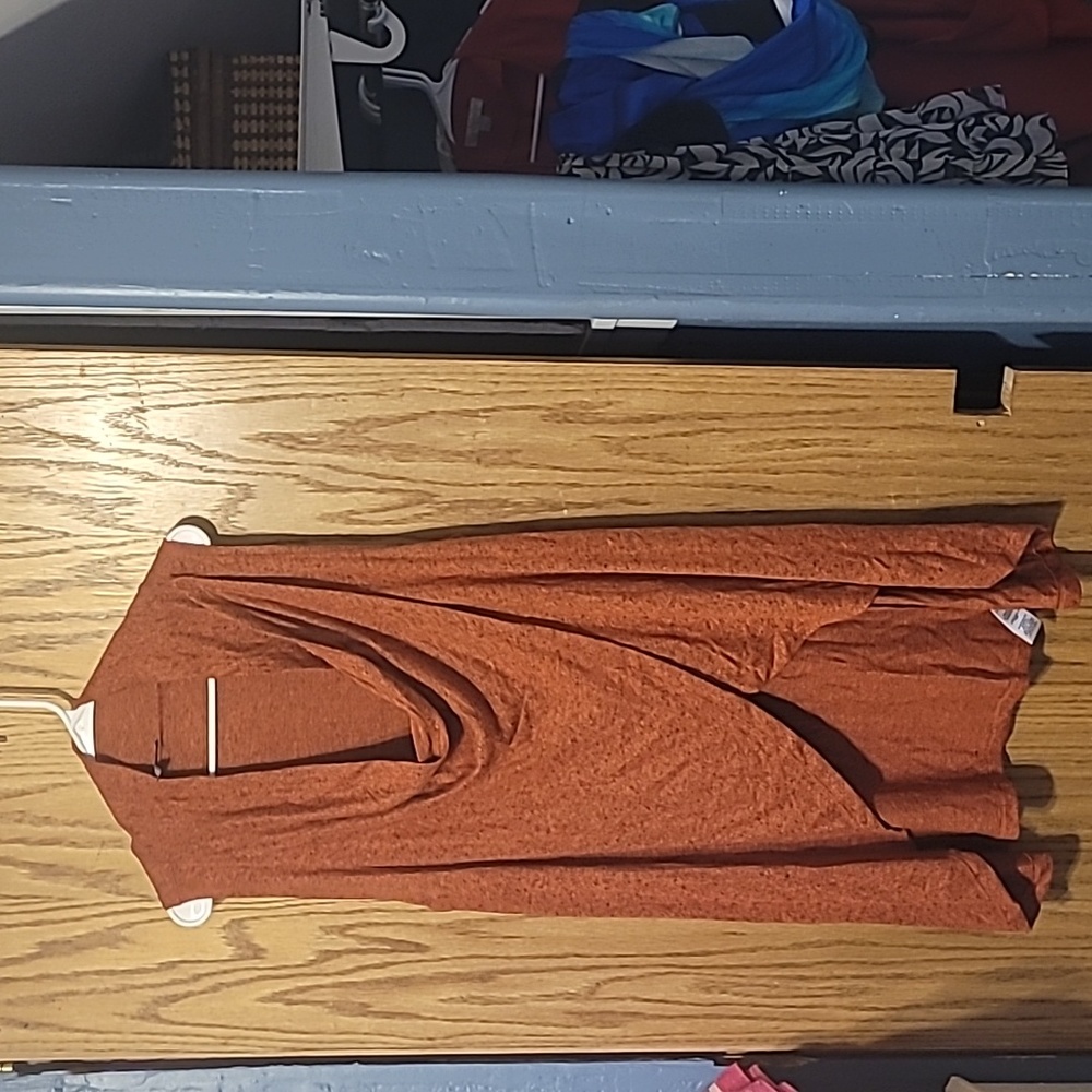 Sleeveless cardigan 34 1/2" long size large